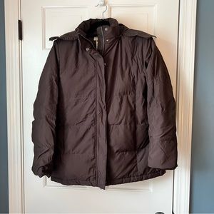 L. L. Bean brown hooded jacket size M EUC